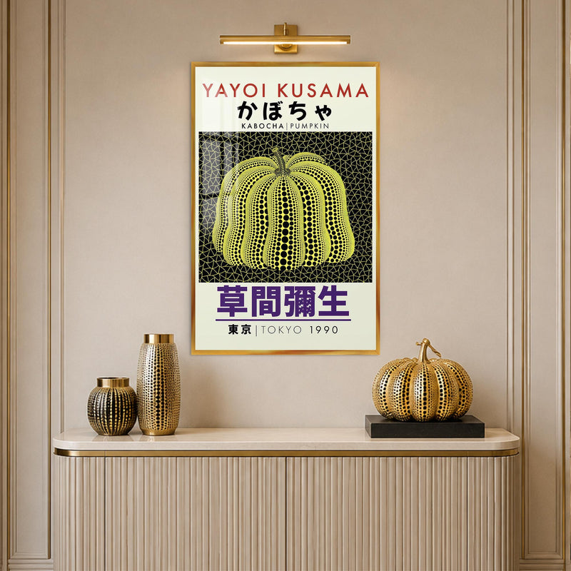 Dotted Kabocha Pumpkin with gold frame