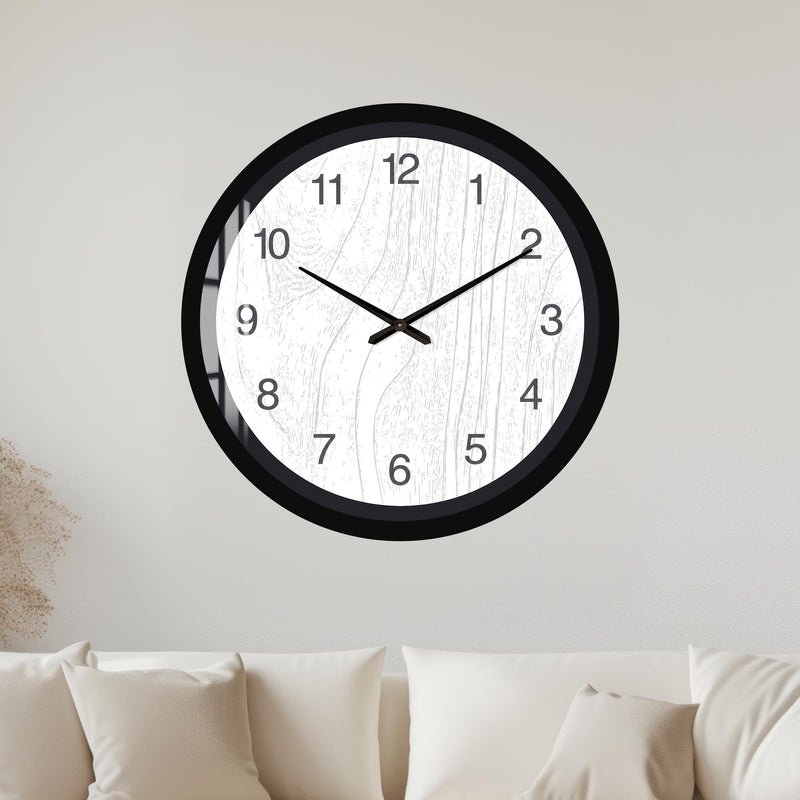 Whitewashed Wood with black frame