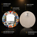 Mediterranean Tile Mosaic — tempered glass, ultra HD print, ready to hang