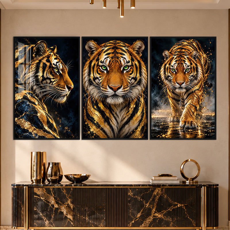 Golden Tiger with black frame