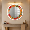 Vintage Poppy Garden with white frame