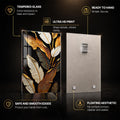 Artronauts Glass Print Gilded Tropical Leaves Glass Wall Art