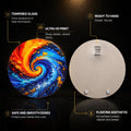Elemental Vortex — tempered glass, ultra HD print, ready to hang