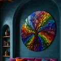 Rainbow Stained Glass Tree Of Life lifestyle view