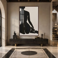 Artronauts Glass Print 12x18 cm | 4.7"x7.1" / Walnut Quiet Silhouette Glass Wall Art