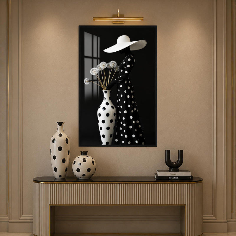 Polka Dot Elegance with black frame