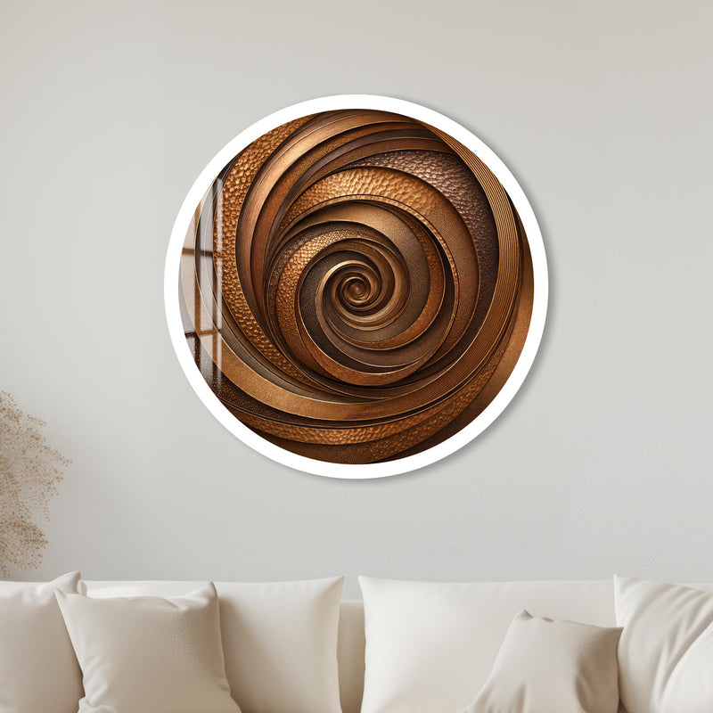 Bronze Spiral with white frame