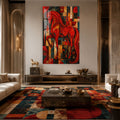 Artronauts Glass Print Scarlet Mosaic Horse Glass Wall Art