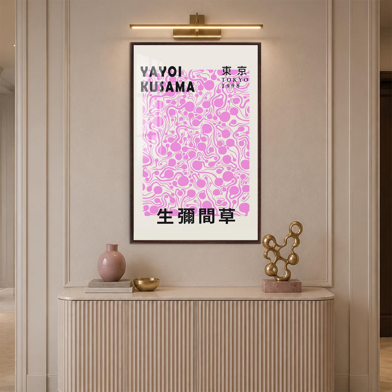 Tokyo Pink Flow with walnut frame