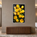 Golden Tulip Bouquet with white frame