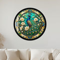 Jeweled Peacock Garden with black frame