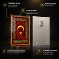 Golden Crescent Calligraphy — tempered glass, ultra HD print, ready to hang