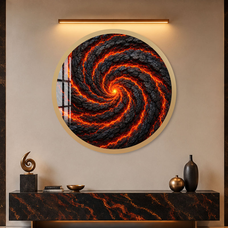 Molten Lava Vortex with gold frame