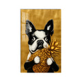 Artronauts Glass Print Golden Pineapple Pup Glass Wall Art