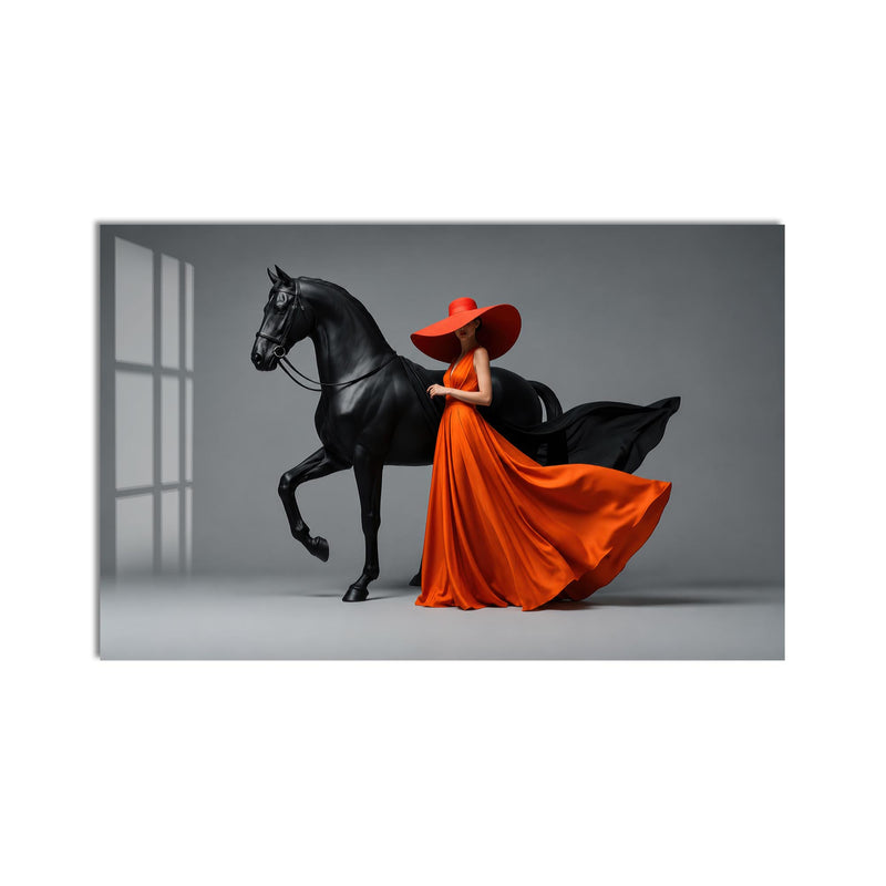 Crimson Equestrian Elegance product shot on white background