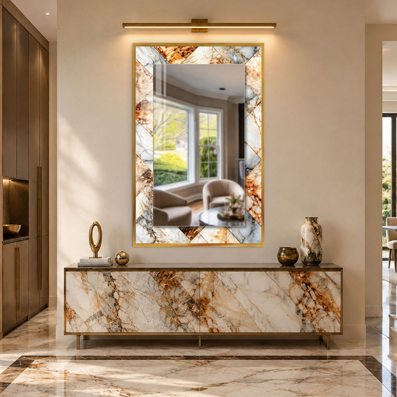 Amber Marble Mosaic with black frame