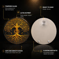 Golden Tree Of Life — tempered glass, ultra HD print, ready to hang