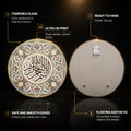 Ottoman Star Calligraphy Plate — tempered glass, ultra HD print, ready to hang