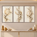 Golden Blossom with walnut frame