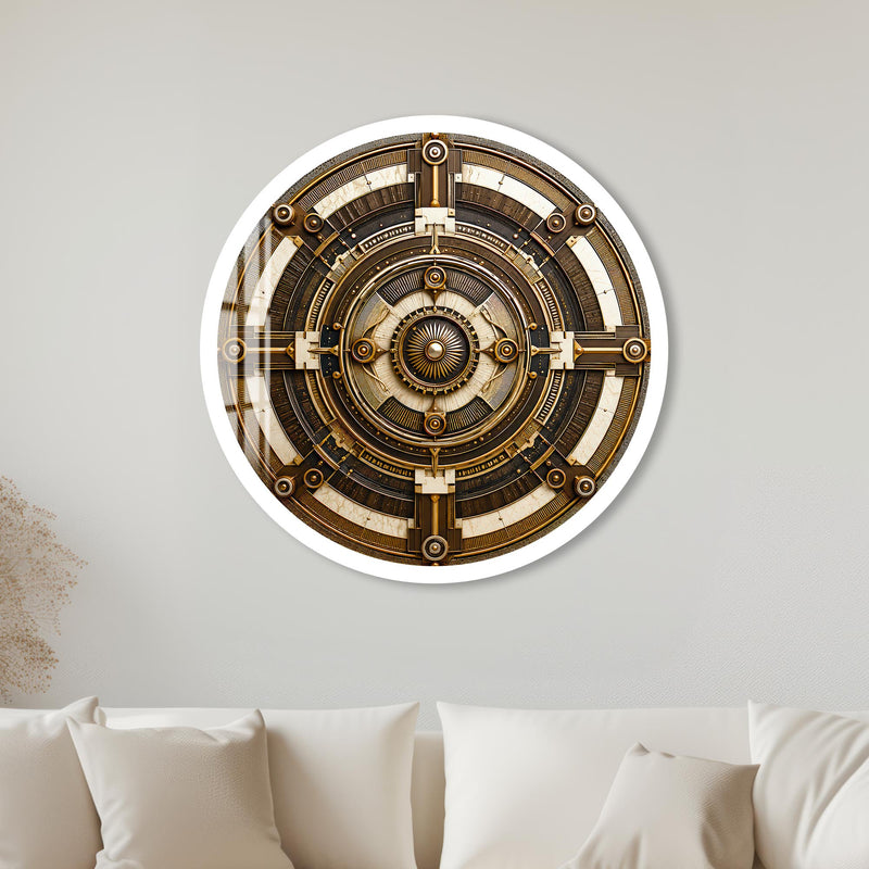Gilded Celestial Mechanism with white frame
