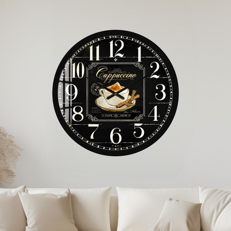 Vintage Cappuccino Café with black frame
