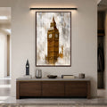 Golden Big Ben with walnut frame