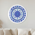 Ottoman Blue Medallion with white frame