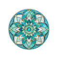 Turquoise Lotus Mandala product shot on white background
