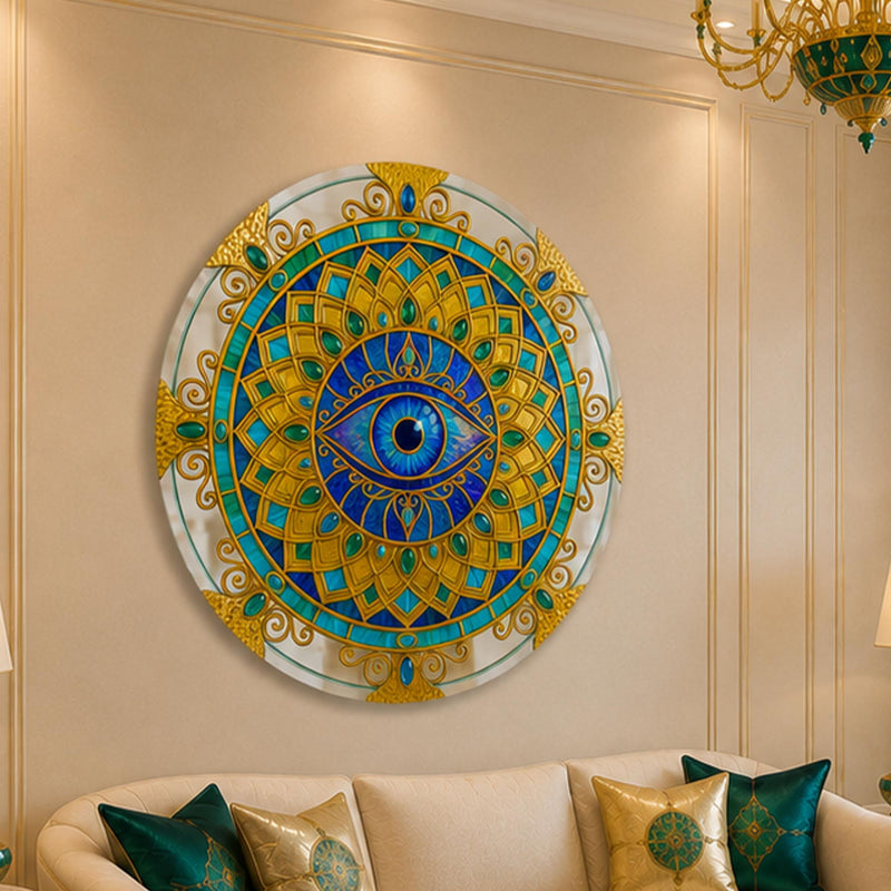 Jewelled Gold Evil Eye Mandala lifestyle view