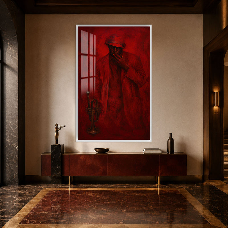 Crimson Jazz with white frame