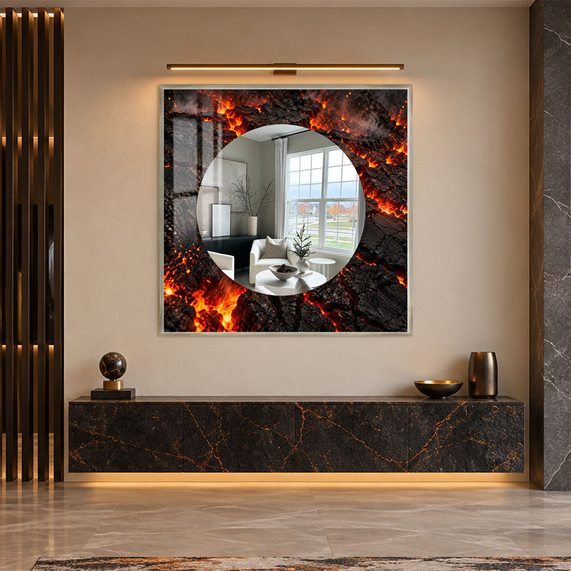 Molten Lava Glow with white frame