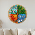 Tree of Four Seasons with gold frame