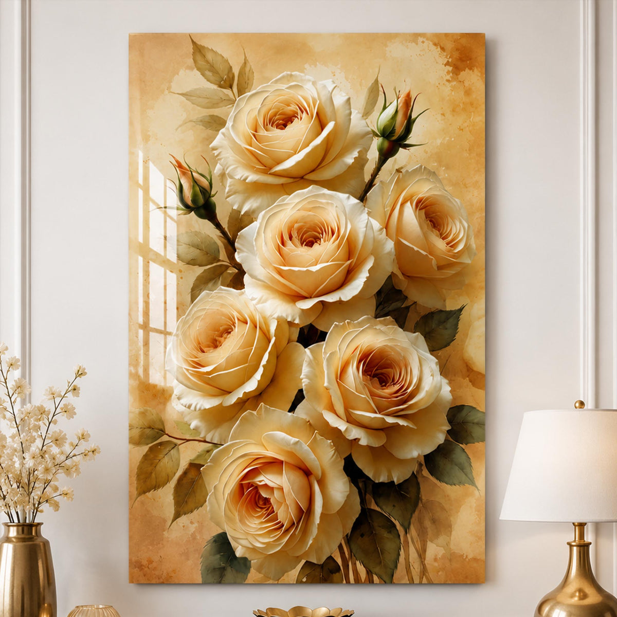 Champagne Rose Bouquet lifestyle view