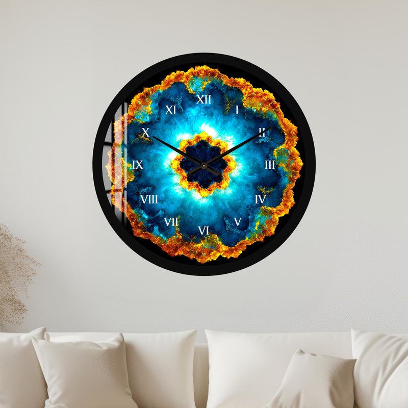 Azure Ember Agate with black frame