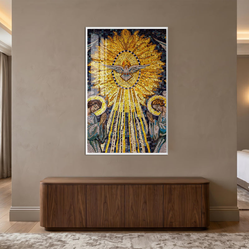 Radiant Holy Spirit with white frame