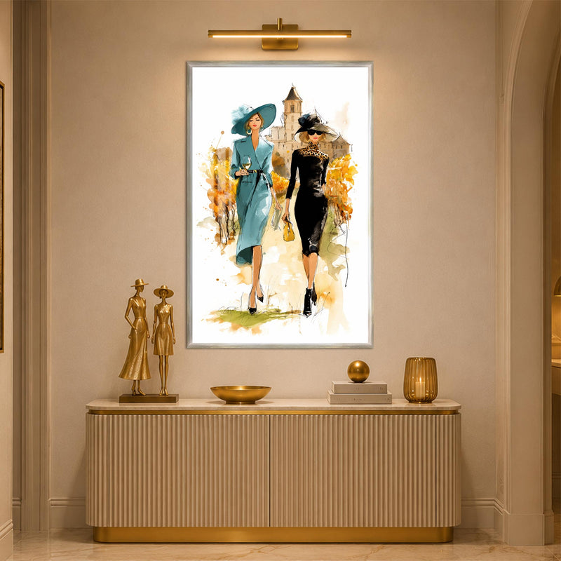 Autumn Fashion Stroll with silver frame
