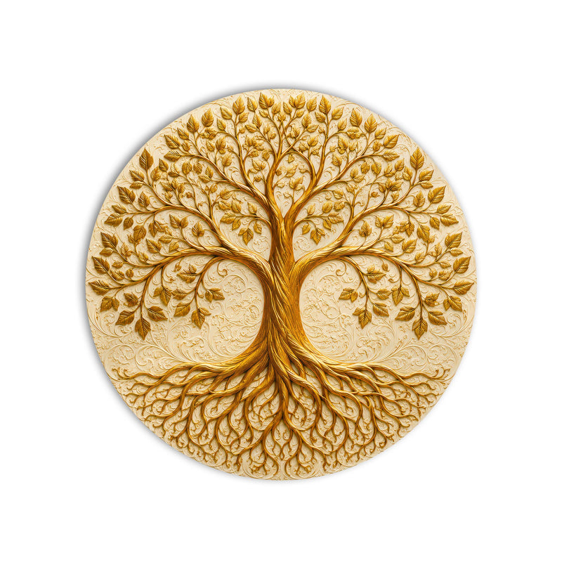 Golden Tree Of Life product shot on white background