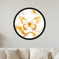 Golden Butterfly Elegance with black frame