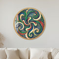 Jewel Tone Spiral Pinwheel with gold frame