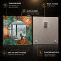 Verdigris Copper — tempered glass, ultra HD print, ready to hang