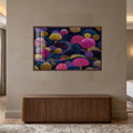 Dotted Dreamscape with walnut frame