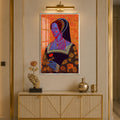 Neon Tudor Muse with silver frame