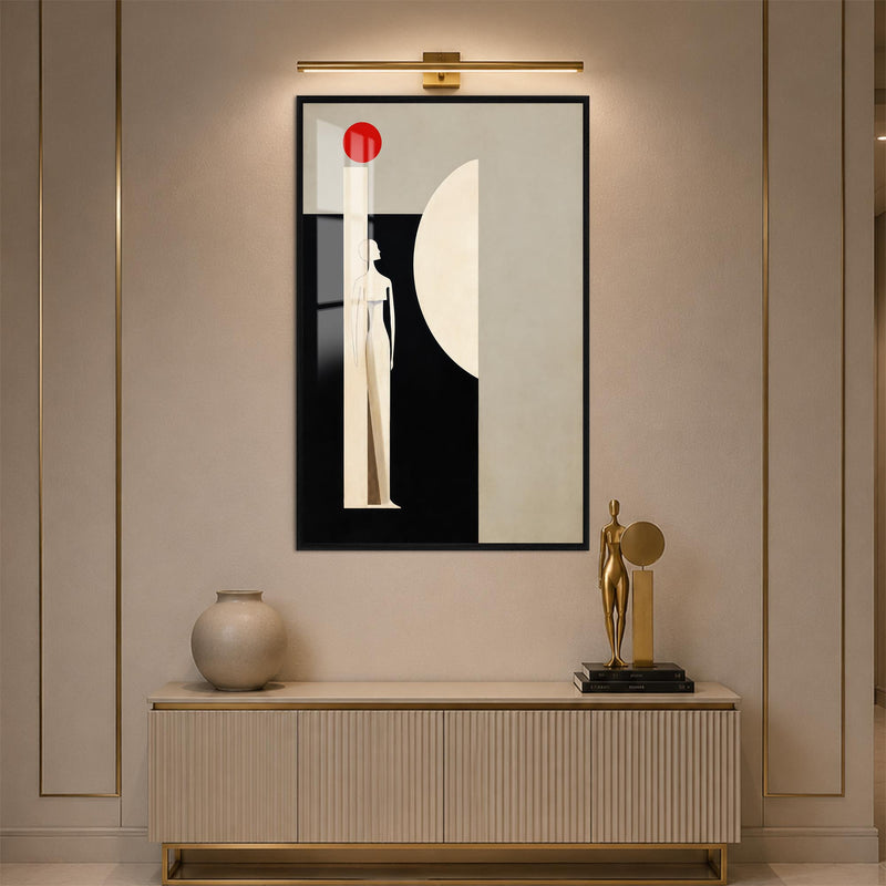 Figure Before The Moon with black frame