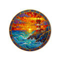 Sunset Lighthouse product shot on white background