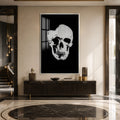 Artronauts Glass Print 12x18 cm | 4.7"x7.1" / Silver Crystal Skull Glass Wall Art