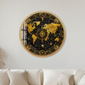 Gilded Compass World with gold frame