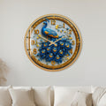 Regal Blue Peacock with gold frame