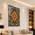 Artronauts Glass Print Emerald Floral Medallion Glass Wall Art