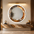 Amber Agate Glow with white frame