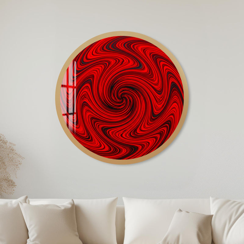 Crimson Vortex with black frame